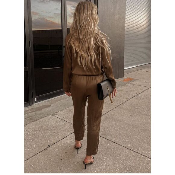 NWT Mable , Kauren Nikole Koi Jumpsuit in Moss Size S - Picture 2 of 9